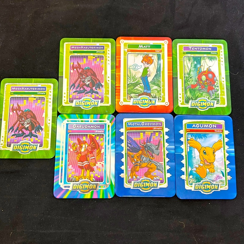 Digimon tin card set of 7